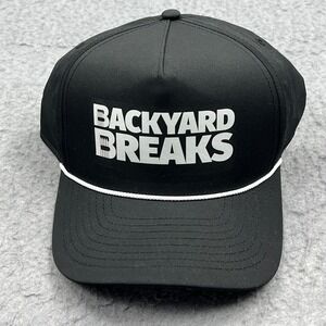 NEW Backyard Breaks Hat Adult OS Black Imperial Snap Back Cord Baseball Cap